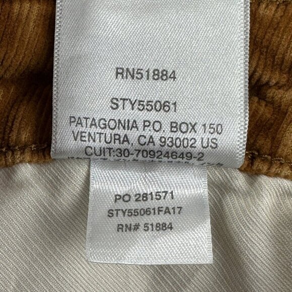 Patagonia Brown Corduroy Straight Leg Pants Women’s Sz 26 US 55061 Style Number - Picture 13 of 14